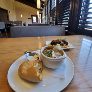 Calgary restaurant Frank's split pea soup ham bread meatballs