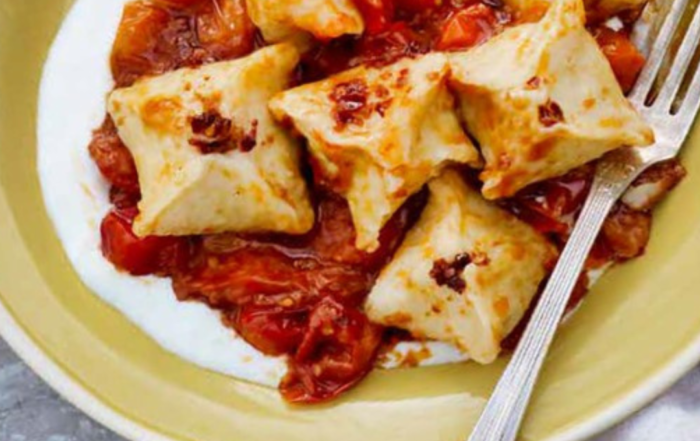 Manti with Garlicky Yogurt and Tomatoes