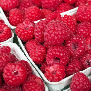 Fresh raspberries