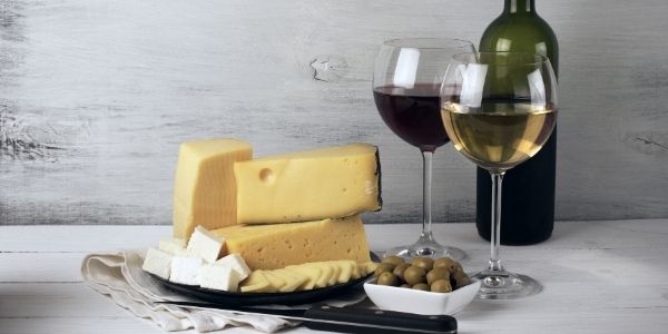 wine and cheese