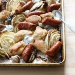 pan sausage and pierogi