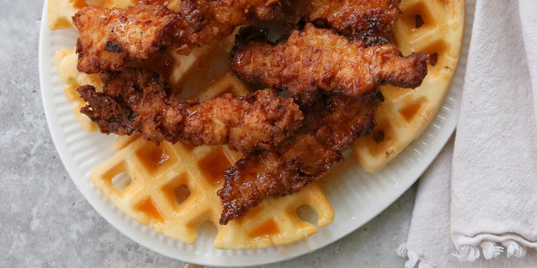 fried chicken with waffles