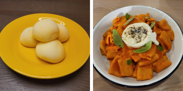 pasta and pandebono