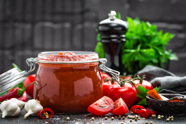 salsa in jar