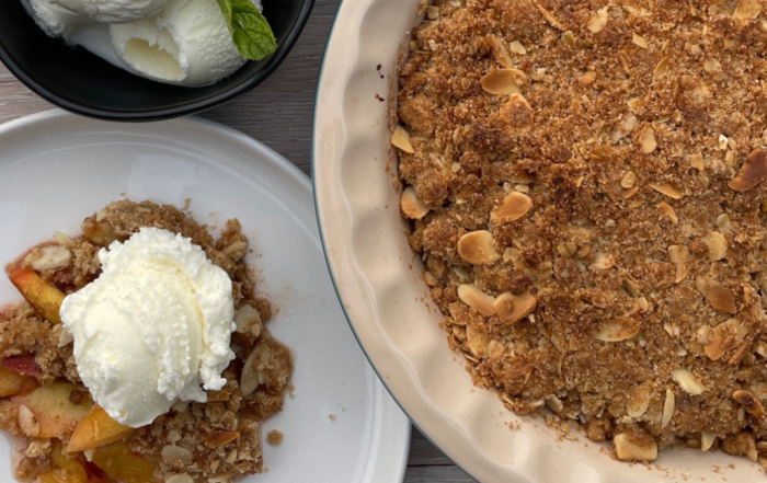 peach crumble