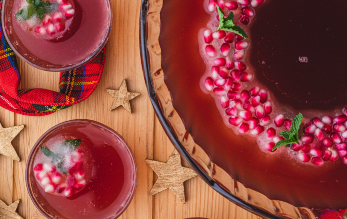 Ginger Lime Lychee Pomegranate Punch