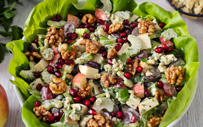 Waldorf salad with pomegranates