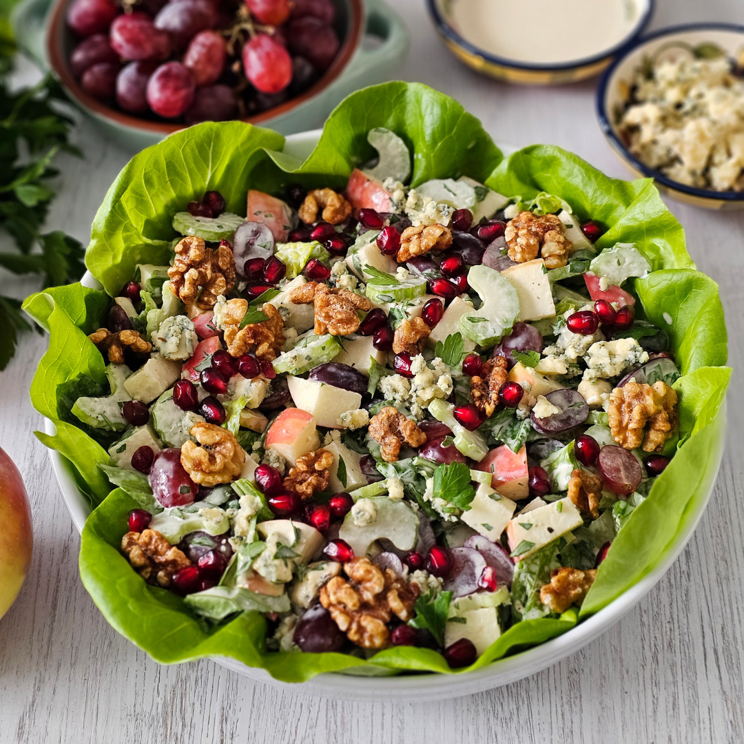 Waldorf salad with pomegranates