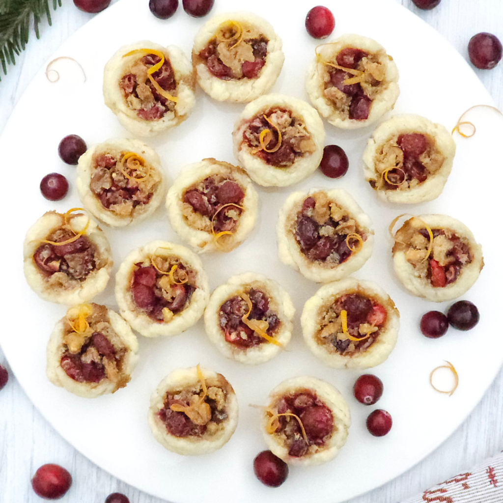 cranberry walnut tassies cranberry walnut tassies