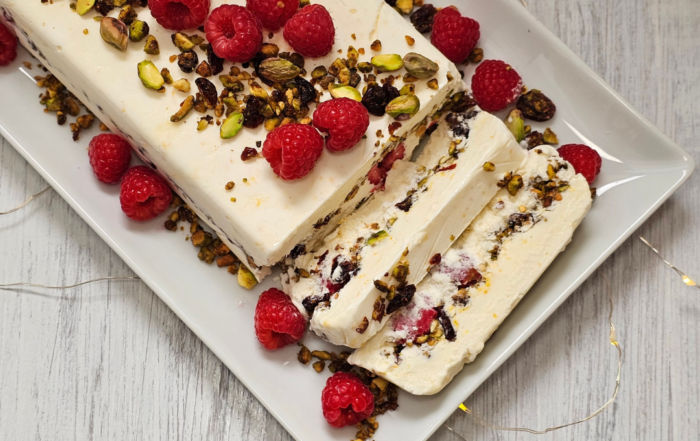 Cranberry Pistachio Semifreddo