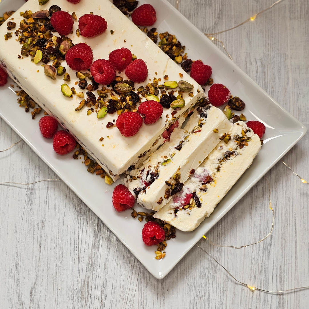 Cranberry Pistachio Semifreddo