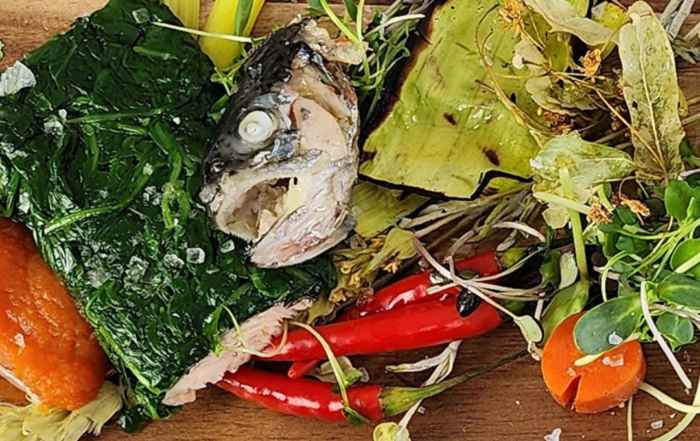 Seared Rainbow Trout Wrapped in Sautéed Greens