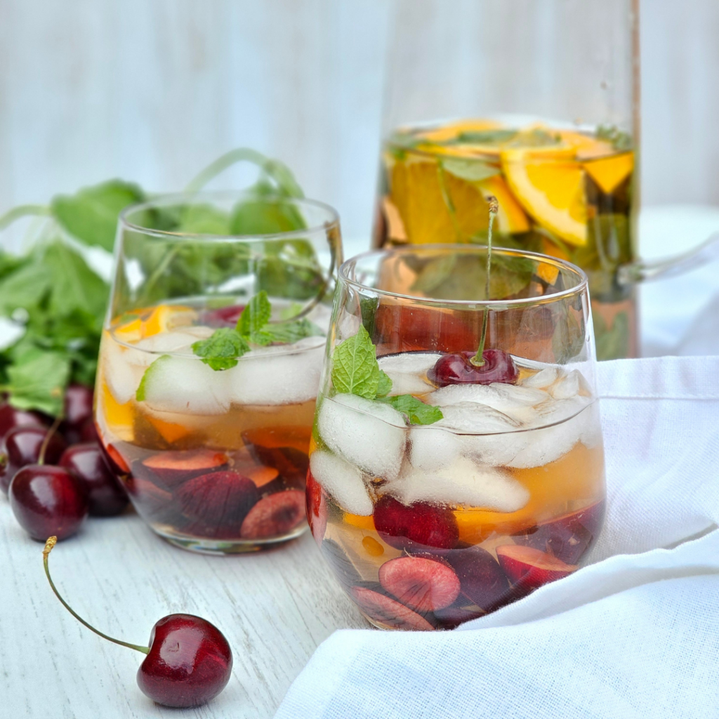 Cherry Rosé Elderflower Sangria