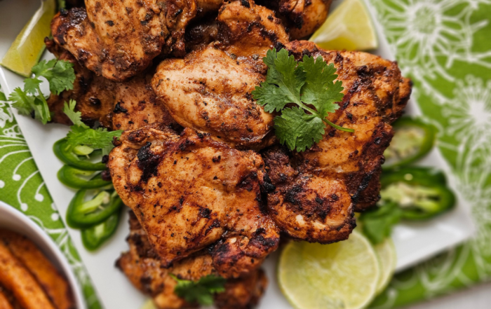 grilled Peruvian chicken thighs