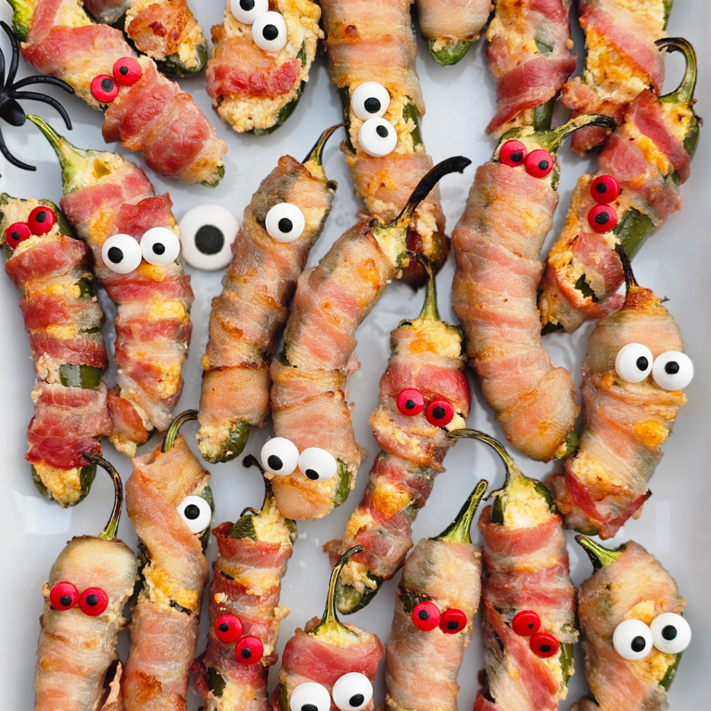 Bacon Wrapped Jalapeño Mummies Bacon Wrapped Jalapeño Mummies