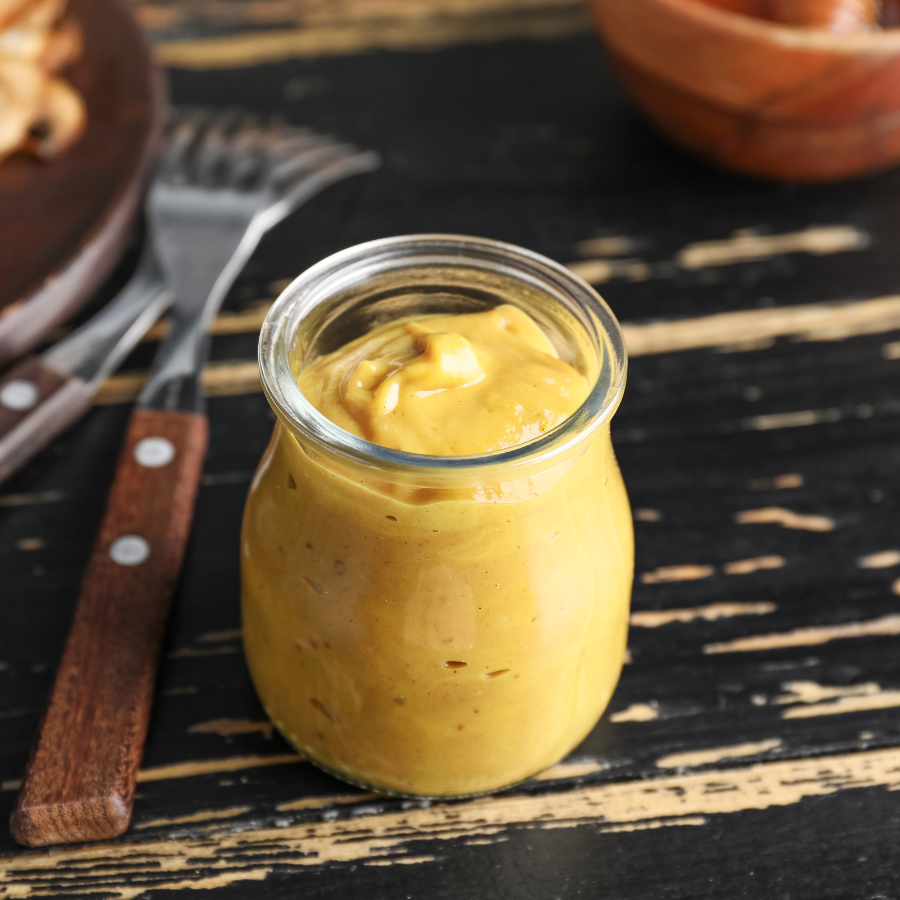Garlic style gourmet mustard