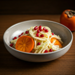 Persimmon and Fennel Salad with Pomegranate Seeds