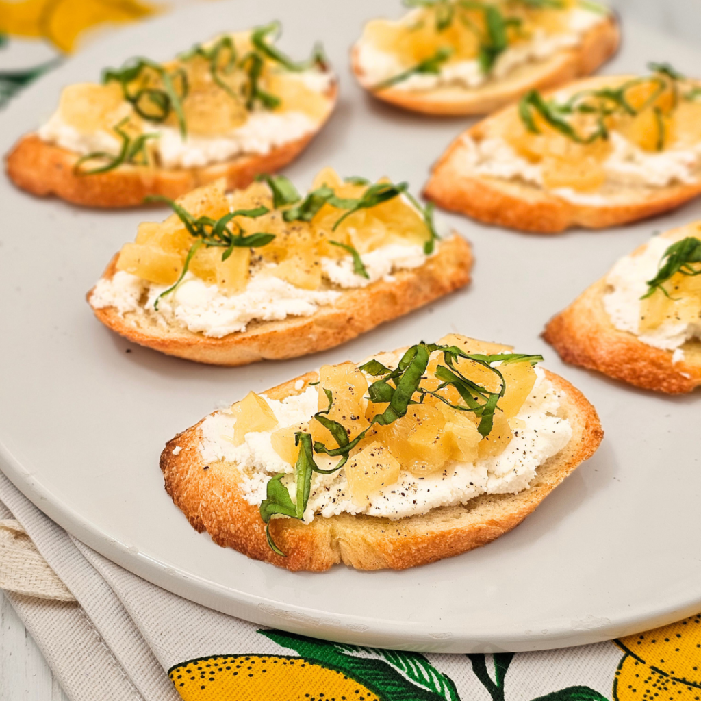 Preserved Lemon Ricotta Crostini