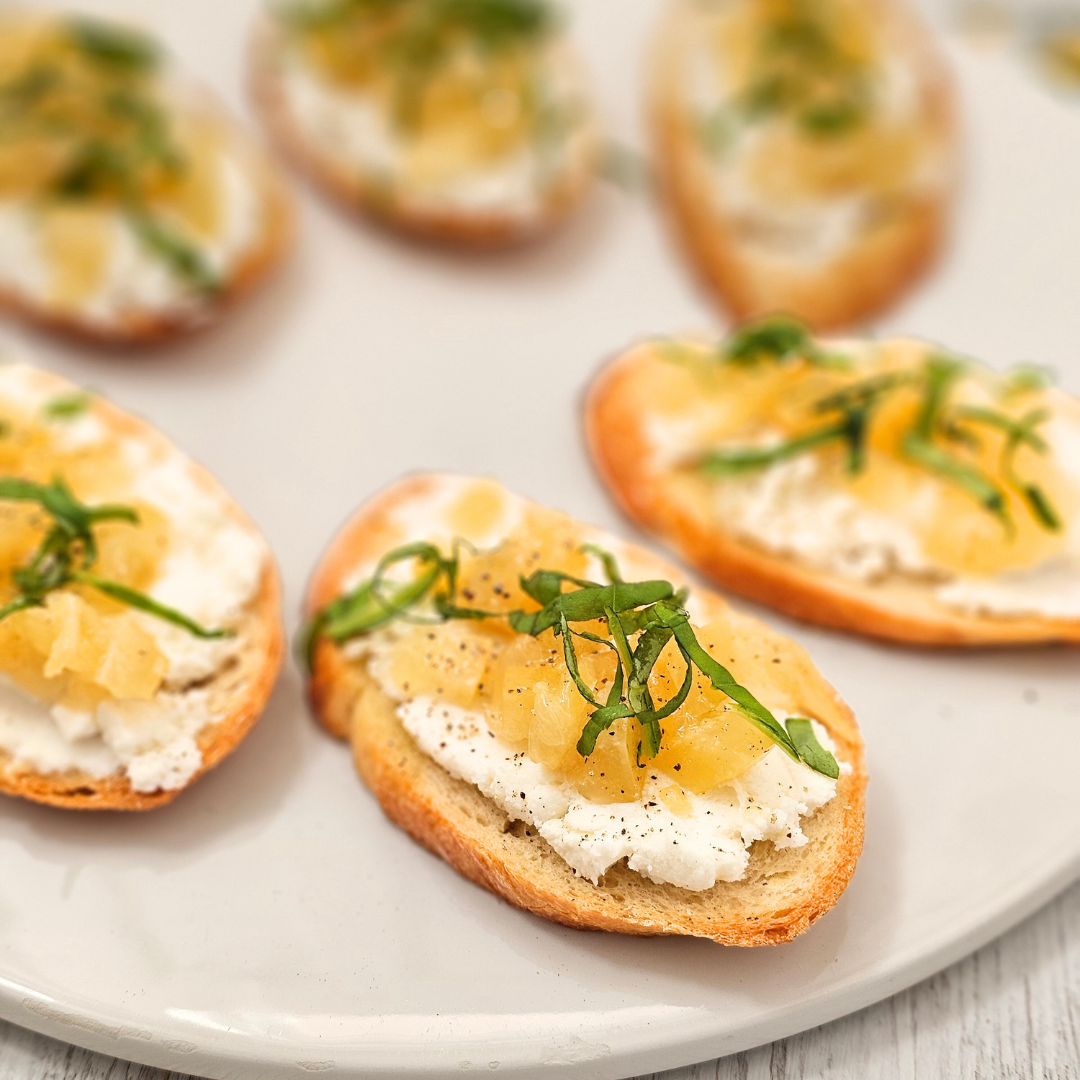 Preserved Lemon Ricotta Crostini