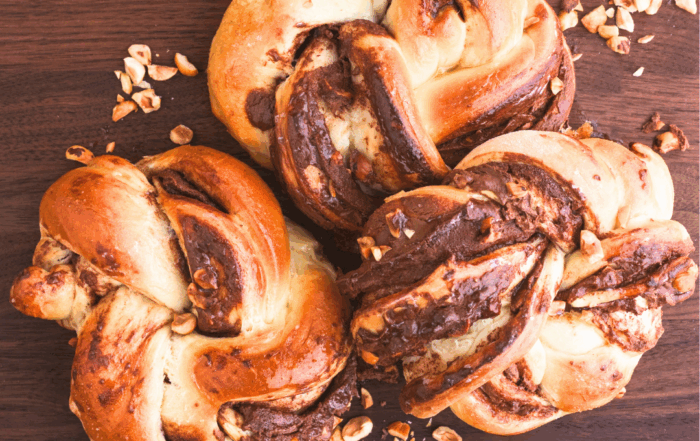 nutella babka buns
