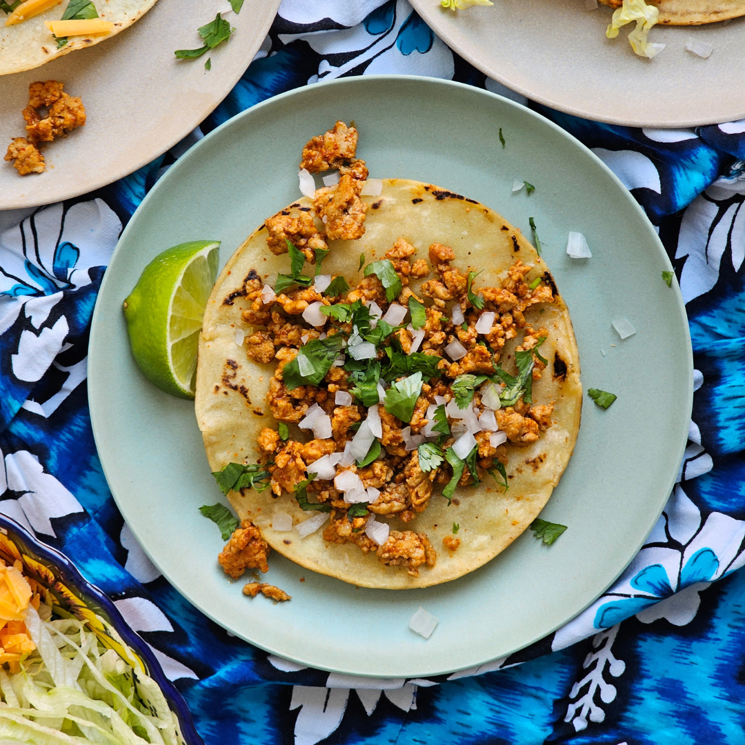 Simple Ground Pork Tostadas