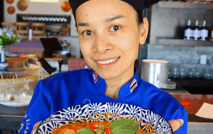 thai red curry by chef sawanya sousa of Thai Siam restaurant