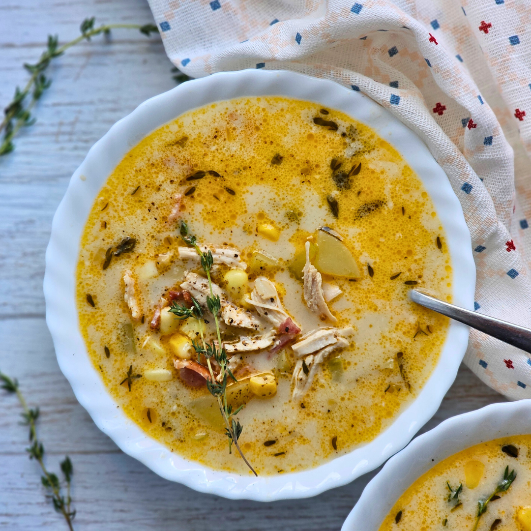 leftover turkey corn chowder