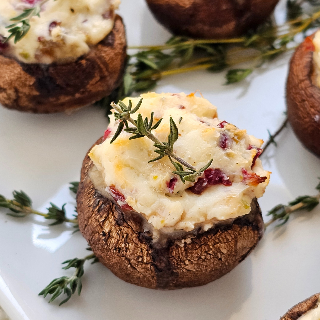 cranberry stuffed mushrooms