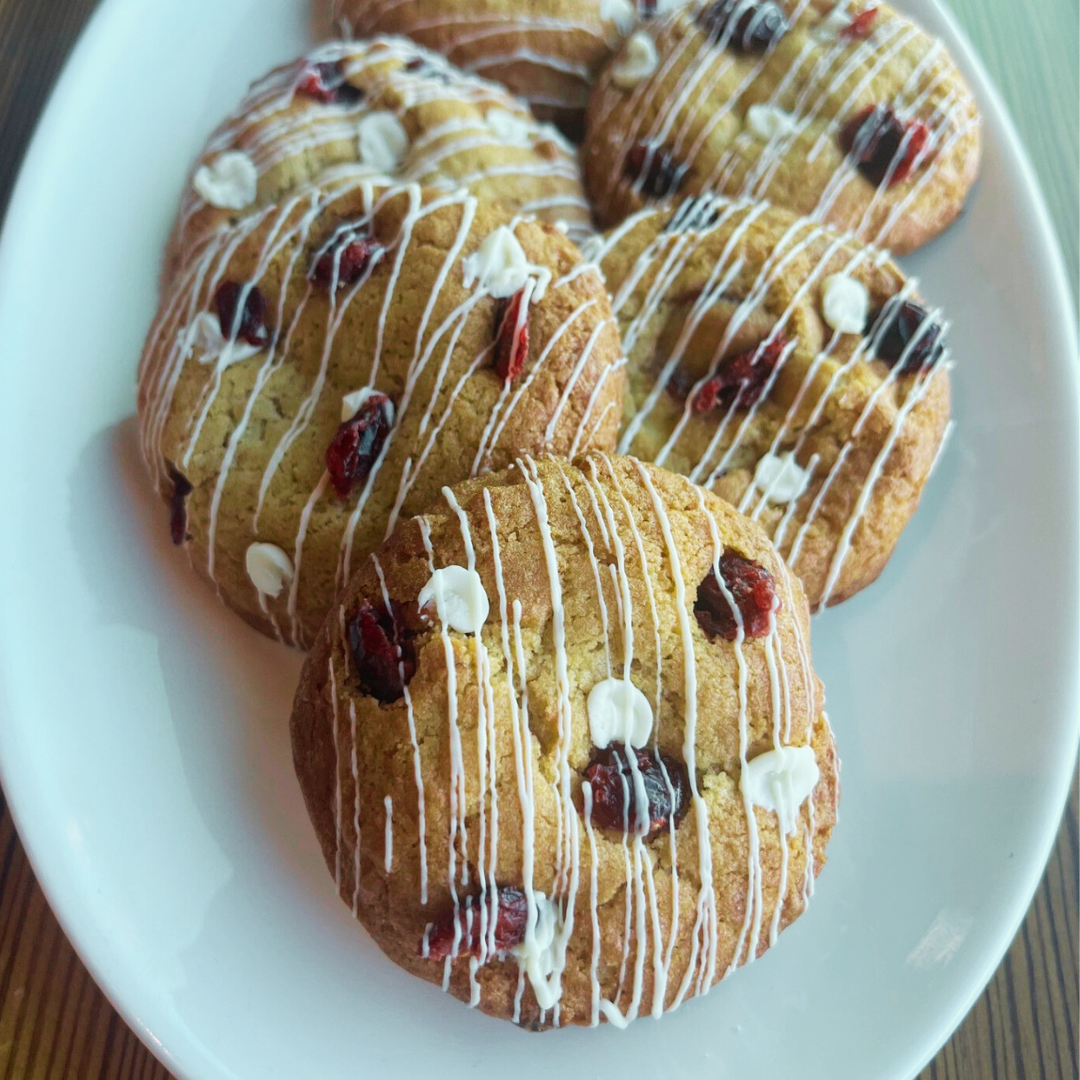 BFK Cranberry White Chocolate Chip Cookies