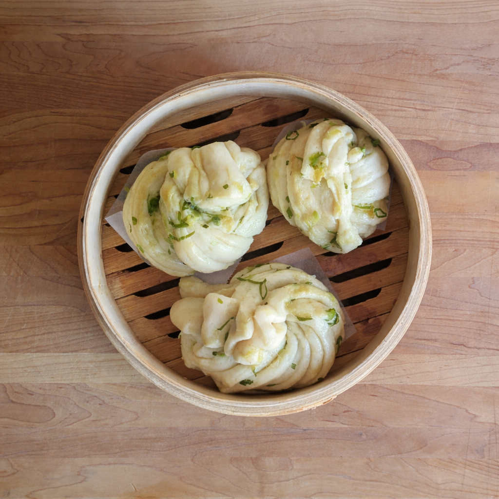 Scallion bun 1 scallion bun by chef Adam Hayman